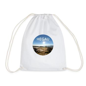 Hegau am Bodensee mit Sonne und Schnee rund - Turnbeutel - Weiß - Vorne