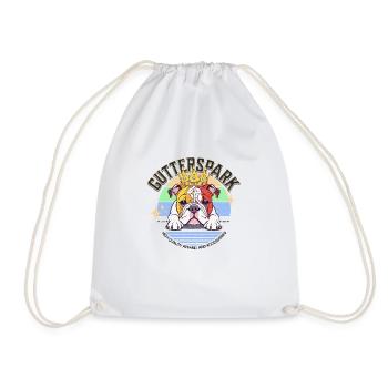Gutterspark Design Bulldog - Drawstring Bag - white - Front