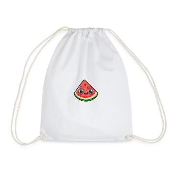 Un morceau de pastèque joyeux avec le sourire - Sac de sport léger - blanc - Devant