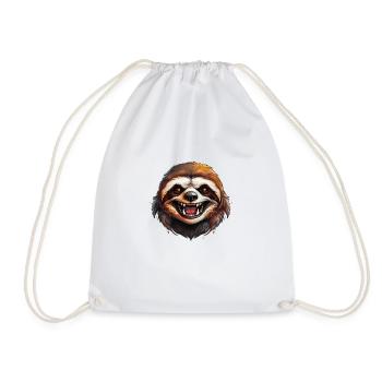Animal sauvage en colère pugnace paresseux combatif - Sac de sport léger - blanc - Devant