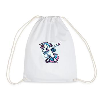 Unicorn Dabbing Einhorn - Drawstring Bag - white - Front