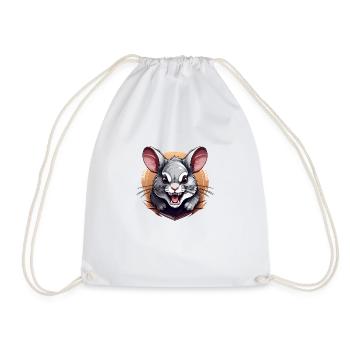 Sauvage animal en colère pugnace combatif chinchilla - Sac de sport léger - blanc - Devant