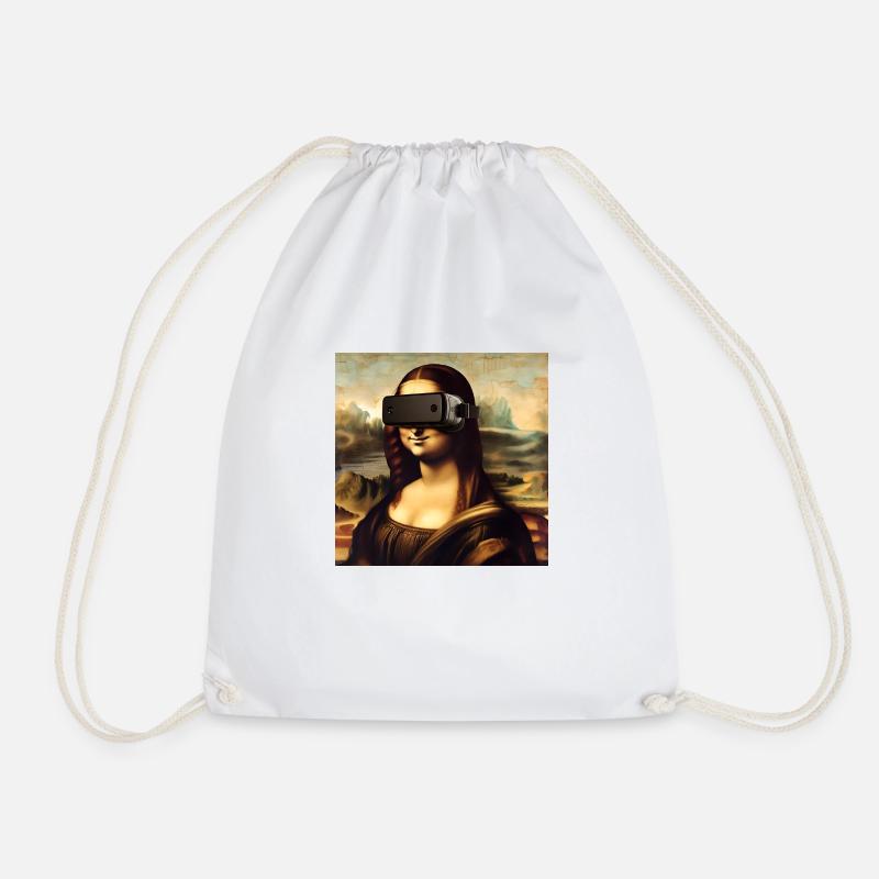 Mona Lisa Virtual Reality - Turnbeutel - Weiß