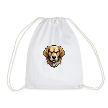 Sport de motivation Golden Retriever en colère sauvage - Sac de sport léger - blanc - Devant