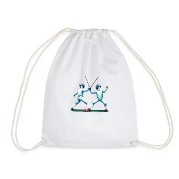 Escrimeur Élégant, Sport Noble - Sac de sport léger - blanc - Devant