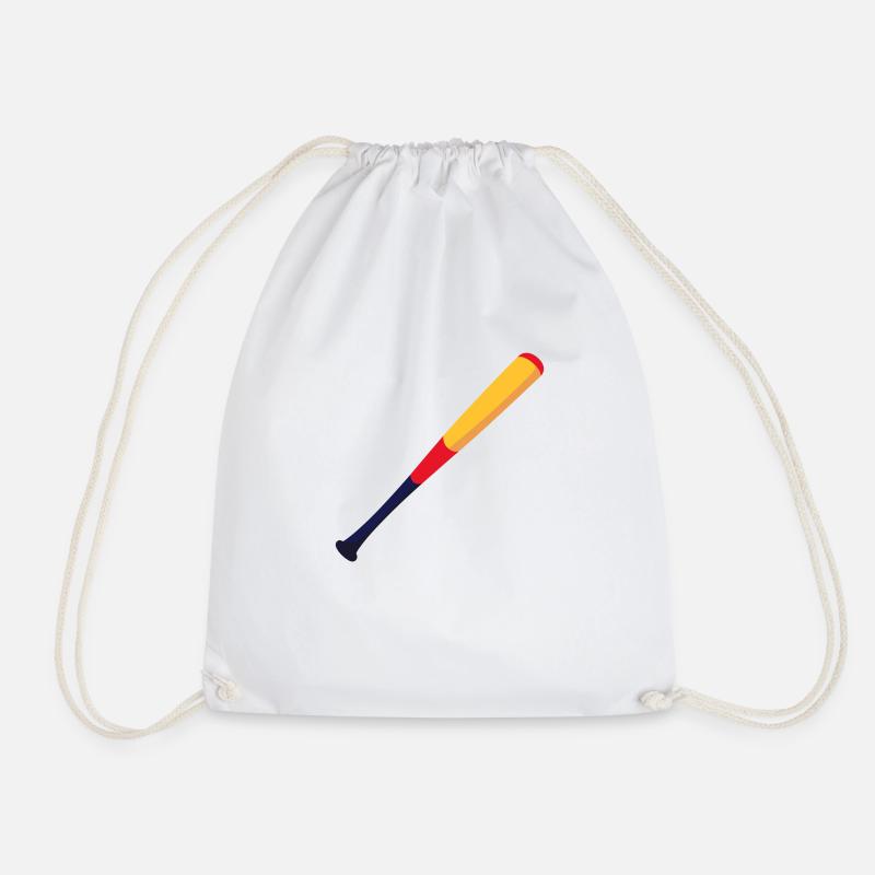 Pitcher Baseball Bat - Drawstring Bag - white