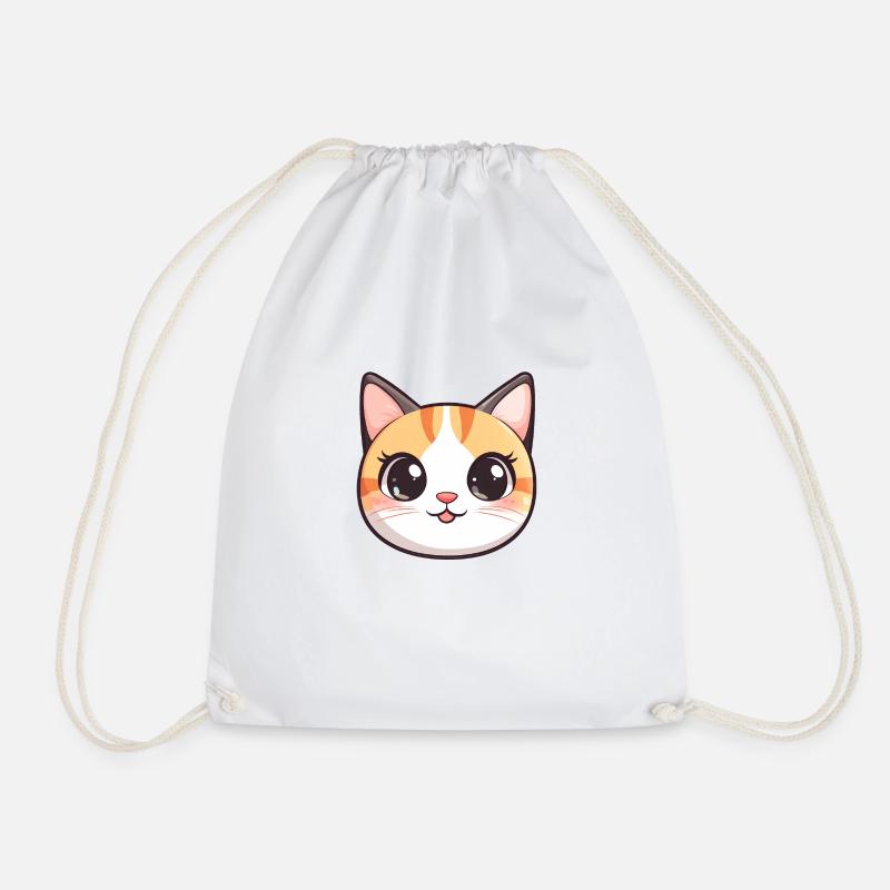 Kawaii Cat - Turnbeutel - Weiß