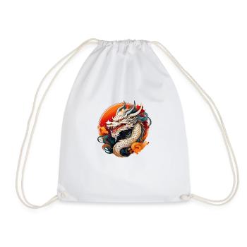 Wild animal en colère dragon motivation combative - Sac de sport léger - blanc - Devant