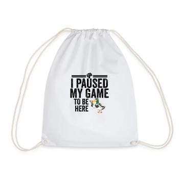 Fun Gift for Gamer Gaming Video Games - Drawstring Bag - white - Front