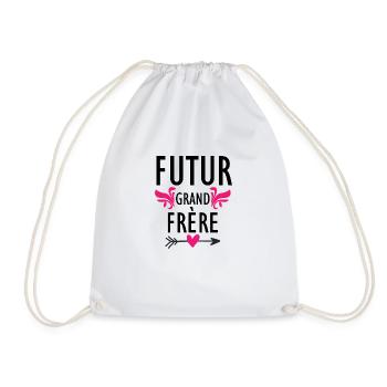 Futur grand frère - annonce futur grand frère - Sac de sport léger - blanc - Devant