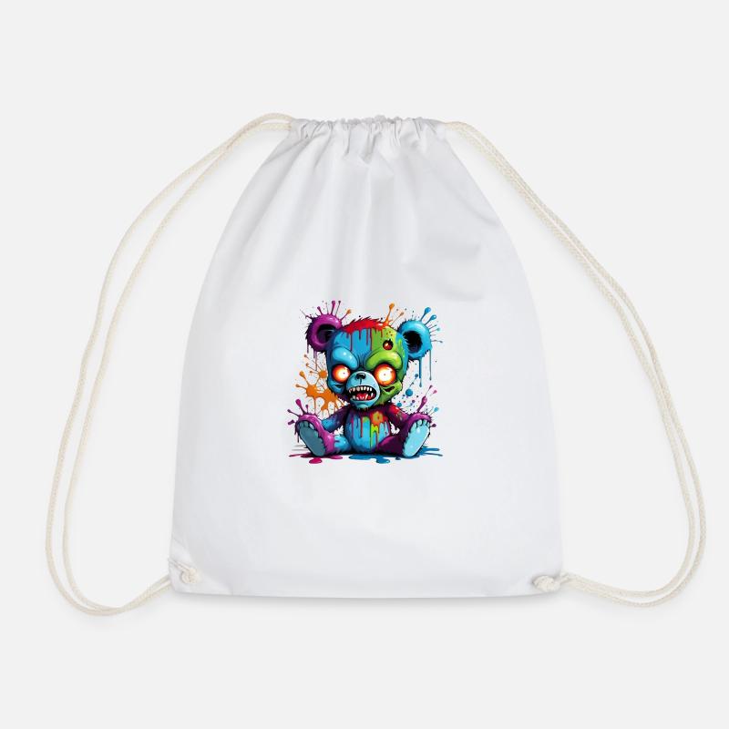 Graffiti Zombie Teddy - Turnbeutel - Weiß