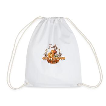 Finally Cozy season - Drawstring Bag - white - Front