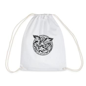 Archangel Saint Religion God Angel Faith Michael - Drawstring Bag - white - Front