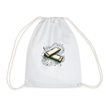 Duo d harmonicas - Sac de sport léger - blanc - Devant