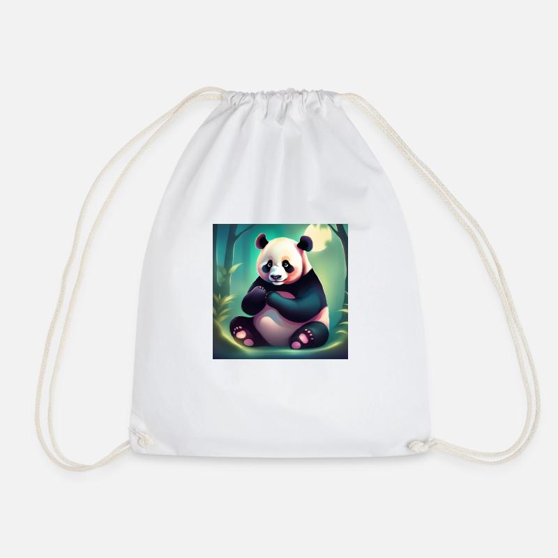 Pandabär - Turnbeutel - Weiß