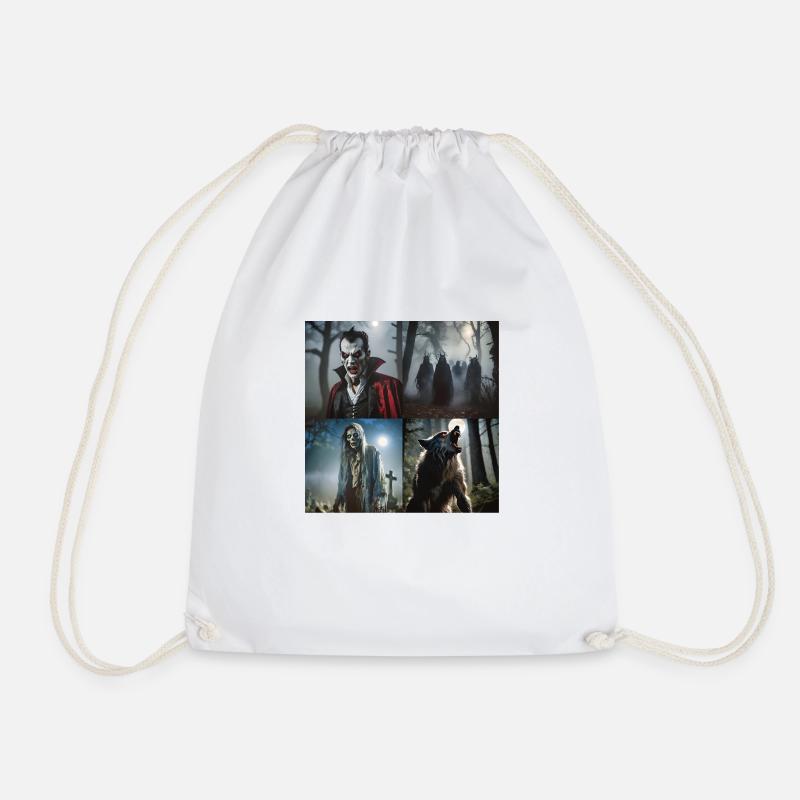 Spooky Halloween - Drawstring Bag - white