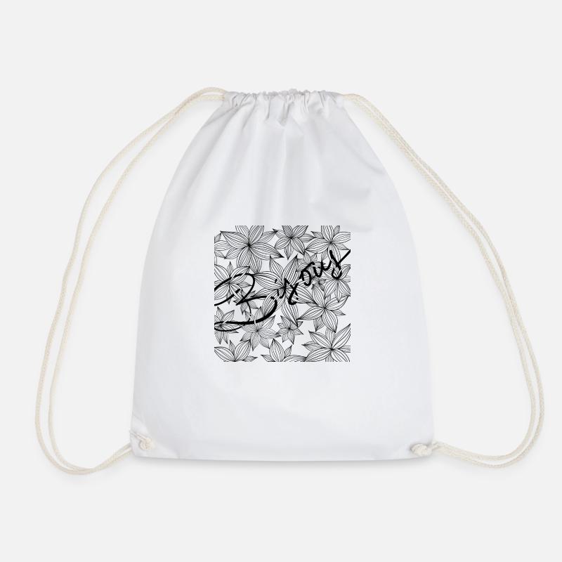Kisses - Drawstring Bag - white