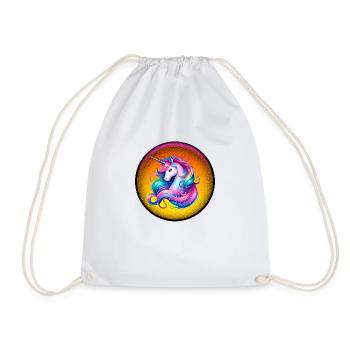 Unicorn X - Drawstring Bag - white - Front