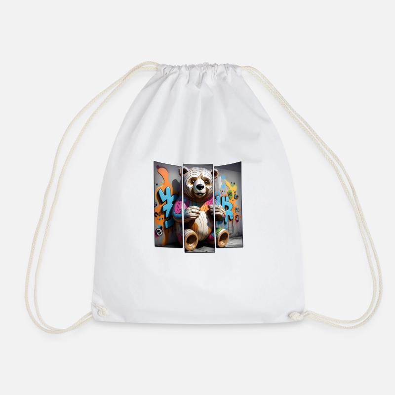 My Bear - Drawstring Bag - white