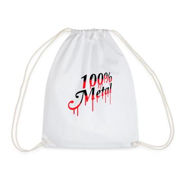 100% Pour-Métal Musique Timbre Graffiti Drops - Sac de sport léger - blanc - Devant