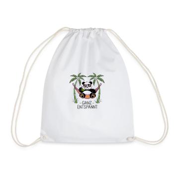Panda - Complètement détendu - Sac de sport léger - blanc - Devant