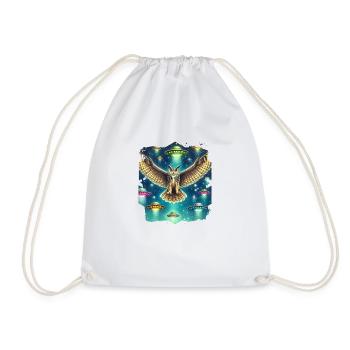 Rencontre avec un OVNI avec un hibou mystique - Sac de sport léger - blanc - Devant