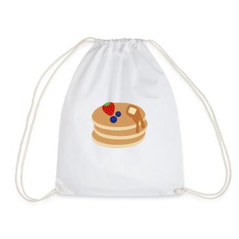 Pile de crêpes aux baies, beurre et sirop d’érable - Sac de sport léger - blanc - Devant