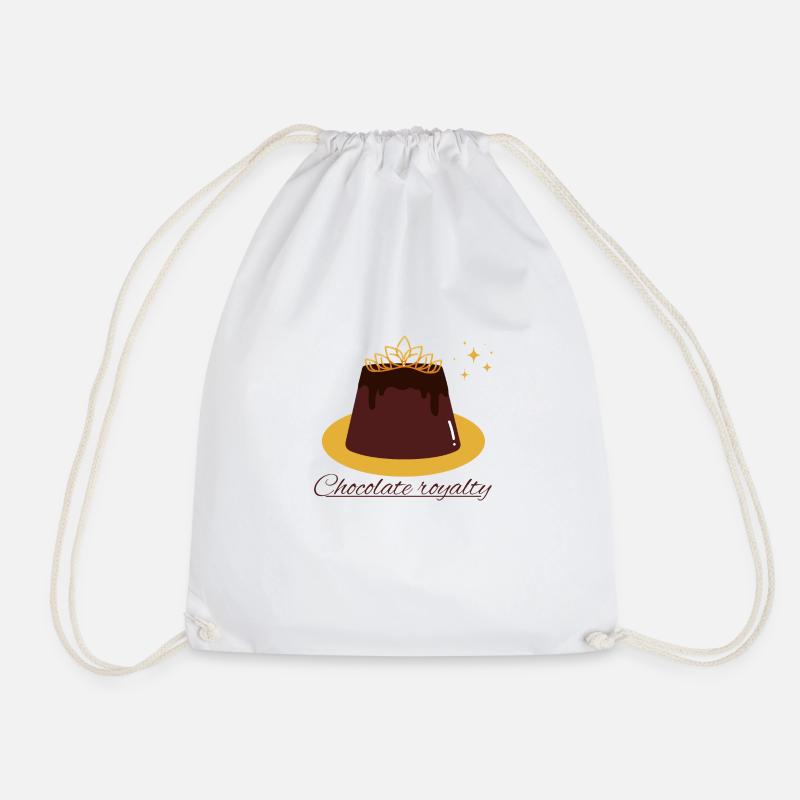Chocolate royalty - Drawstring Bag - white