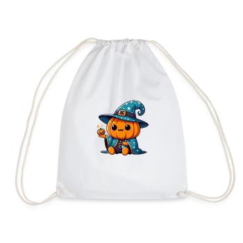 Mignon Magicien Citrouille d'halloween - Sac de sport léger - blanc - Devant