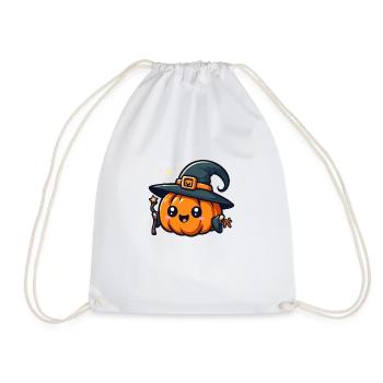 Citrouille d'halloween magicienne - Sac de sport léger - blanc - Devant