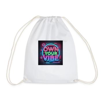 Own your vibe - Drawstring Bag - white - Front