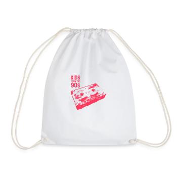Kids from the 90s - red flavor - Drawstring Bag - white - Front