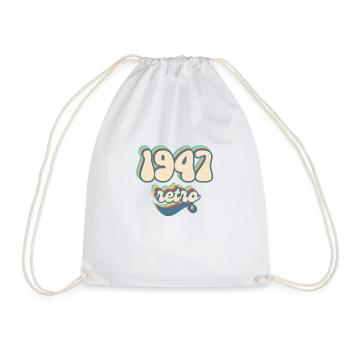 1947 retro idée cadeau - Sac de sport léger - blanc - Devant