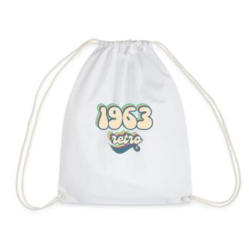 1963 Retro Geschenkidee - Turnbeutel - Weiß - Vorne
