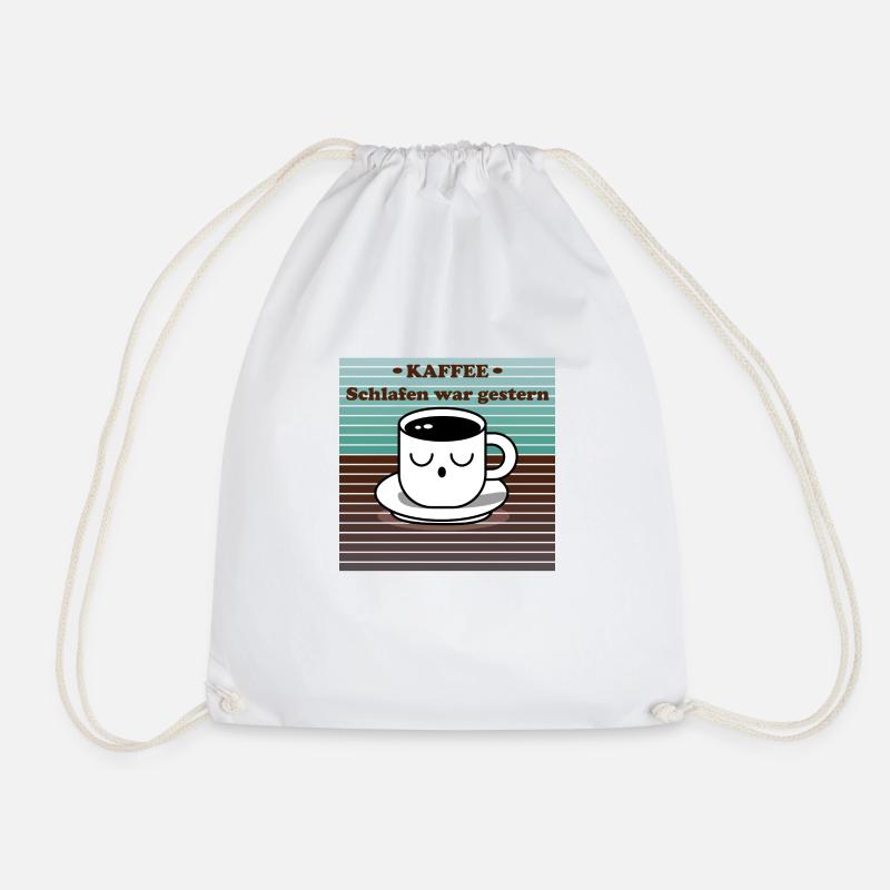 Design "Müde Brühe" - Turnbeutel - Weiß