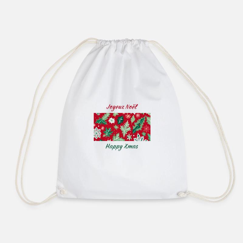 Merry Christmas - Drawstring Bag - white