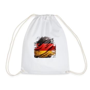 Deutschlandflagge grunge - Turnbeutel - Weiß - Vorne