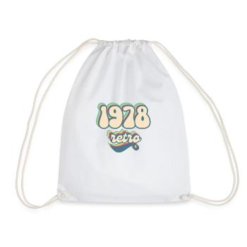 1978 Retro Geschenkidee - Turnbeutel - Weiß - Vorne