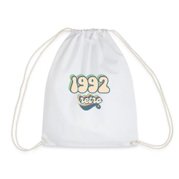 1992 Retro Geschenkidee - Turnbeutel - Weiß - Vorne