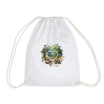 Tranquil Nature Love - Drawstring Bag - white - Front