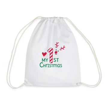 My First Christmas - Drawstring Bag - white - Front
