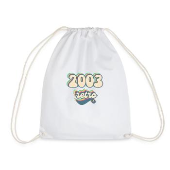2003 Retro Geschenkidee - Turnbeutel - Weiß - Vorne