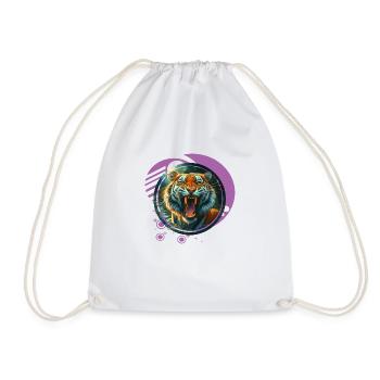 Tigre rugissant - Sac de sport léger - blanc - Devant