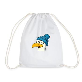 Comic Seagull Bonnet Bleu Chapeau en Laine Hiver Hambourg - Sac de sport léger - blanc - Devant