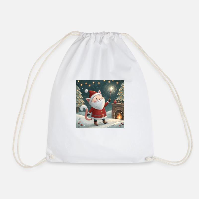 Santa Claws - Drawstring Bag - white
