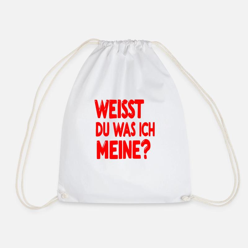 Weisst Du was ich meine? - rot - Turnbeutel - Weiß
