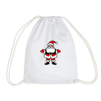Weihnachtsmann, santa claus figure Święty Mikołaj - Turnbeutel - Weiß - Vorne
