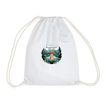 Nous grandissons mieux avec le calme - Sac de sport léger - blanc - Devant