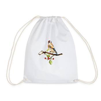 Colorful bird - Drawstring Bag - white - Front