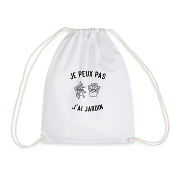 Je peux pas j'ai jardin pour mes parents - Sac de sport léger - blanc - Devant